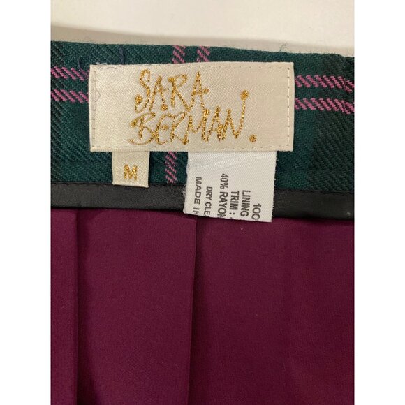 Vintage Sara Berman Plaid Tartan Kilt Skirt M - Picture 8 of 10